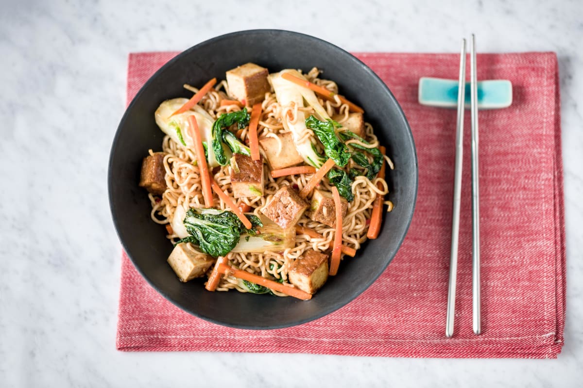 Satay Tofu Noodle Stir-Fry