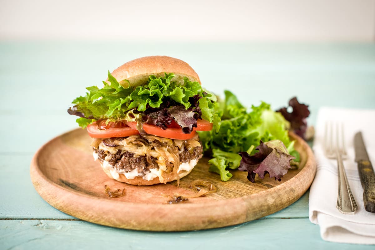 Wagyu Beef Burger With Caramelised Onions Recipe Hellofresh