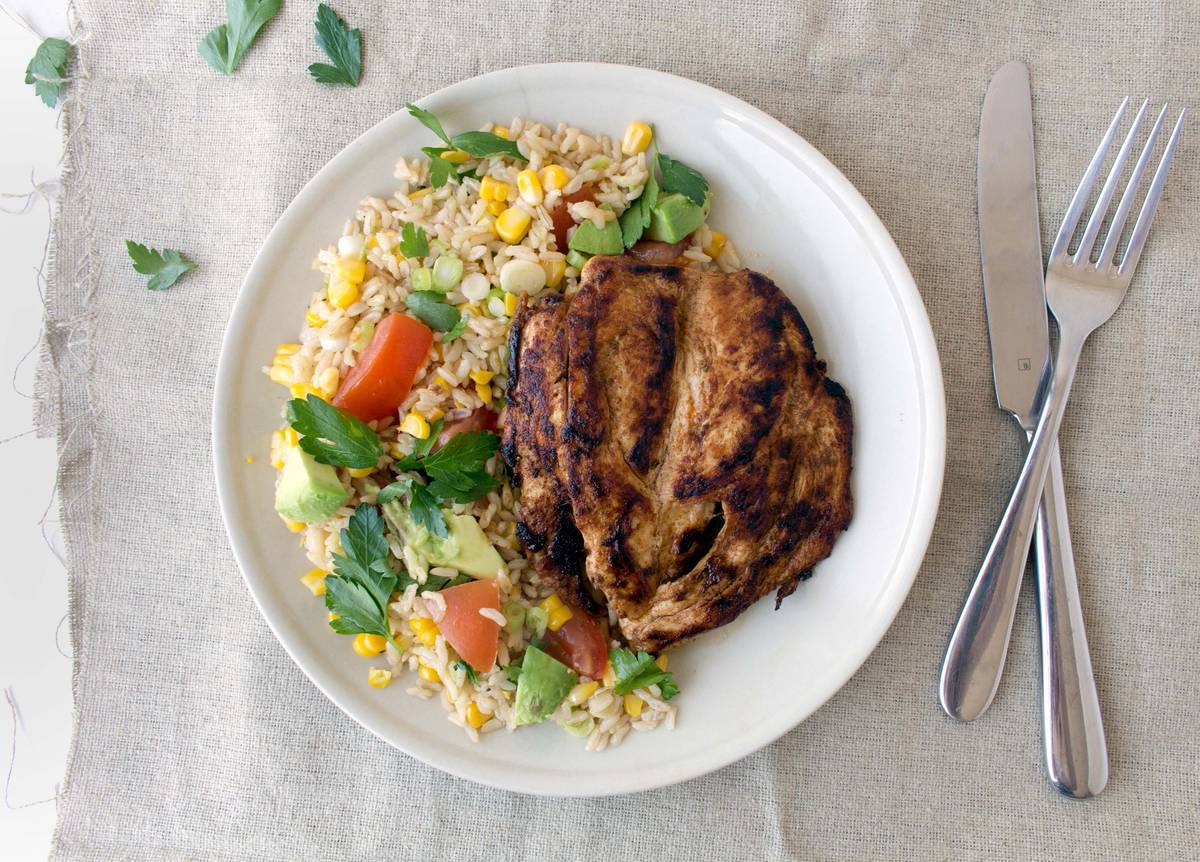Family Cajun Chicken with Brown Rice Medley Recipe HelloFresh