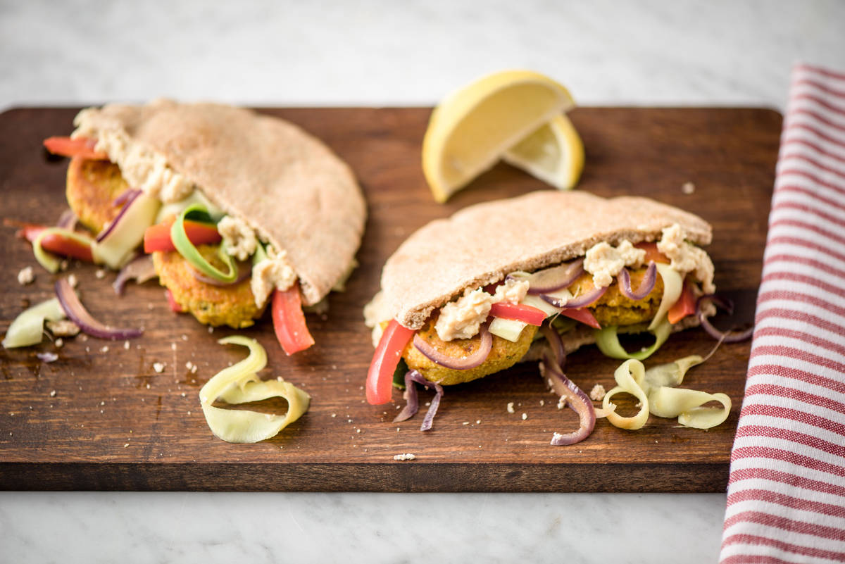 Falafels with Hummus & Mediterranean Vegetables