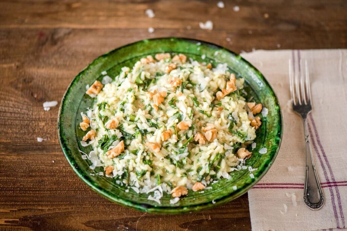Winter Risotto with Kale, Fennel Seed, and Parmesan
