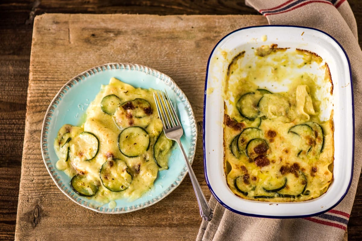 Lasagna Italiana met verse kruiden en grana padano