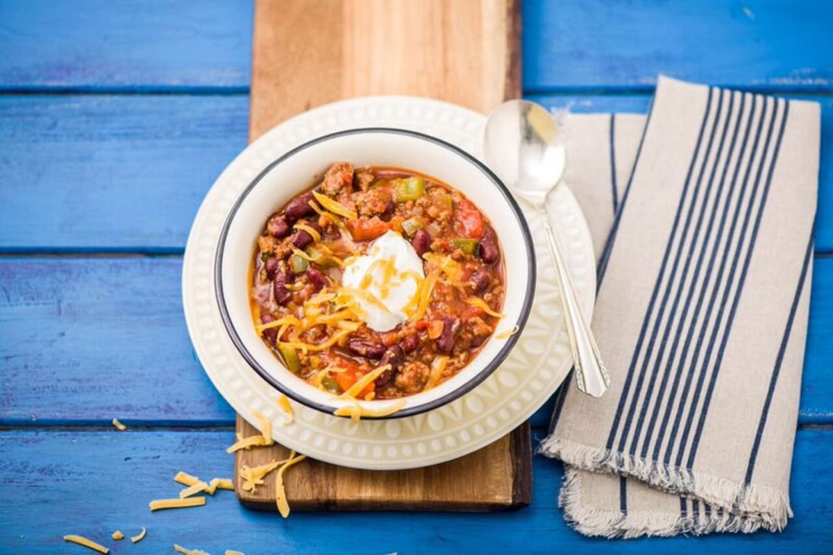 Smoky Beef & Poblano Chili