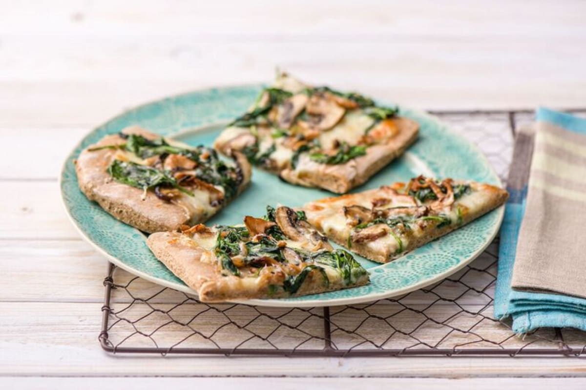 Mushroom and Spinach Flatbread