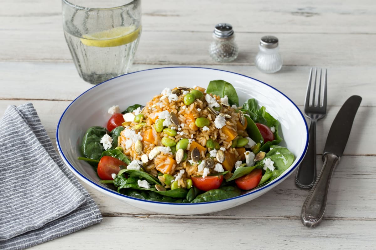 sweet potato edamame bowl