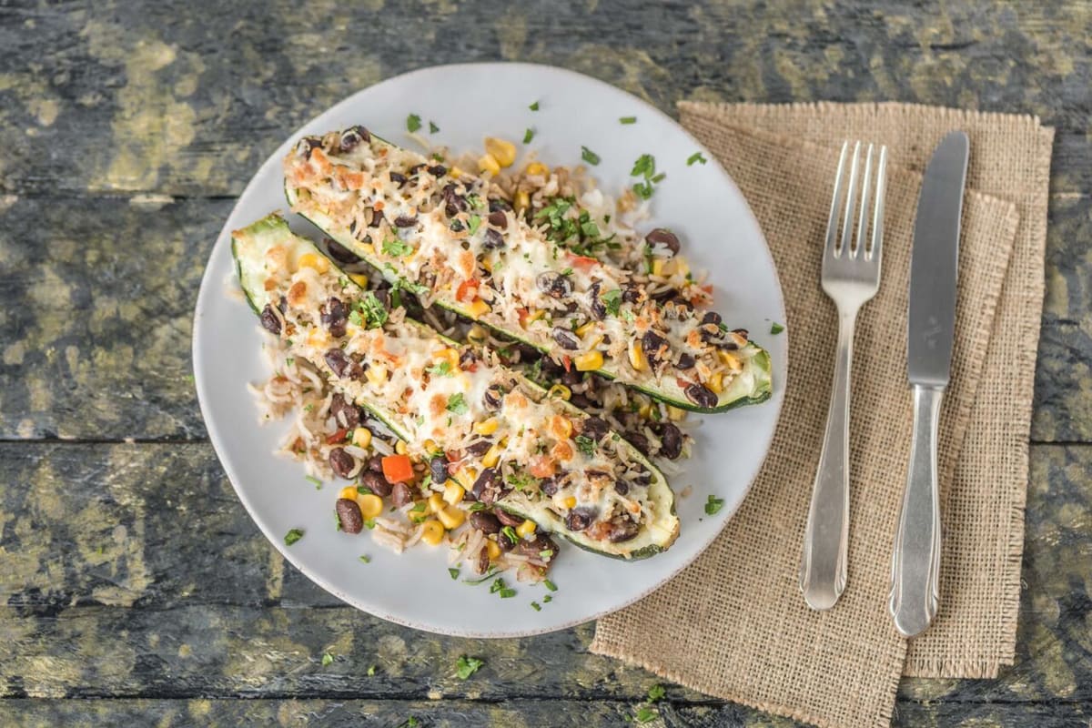 Southwestern Stuffed Zucchini