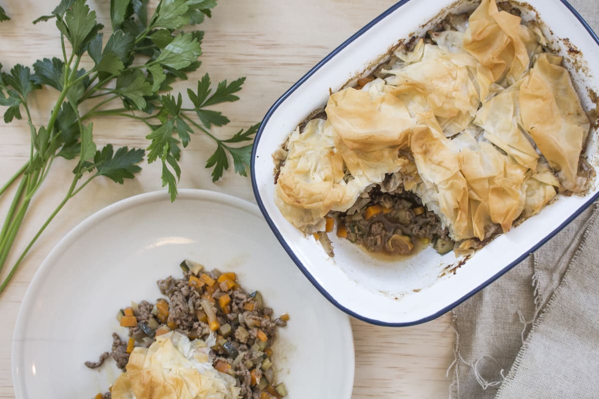 Classic Beef Pie with Crunchy Filo Pastry Recipe | HelloFresh