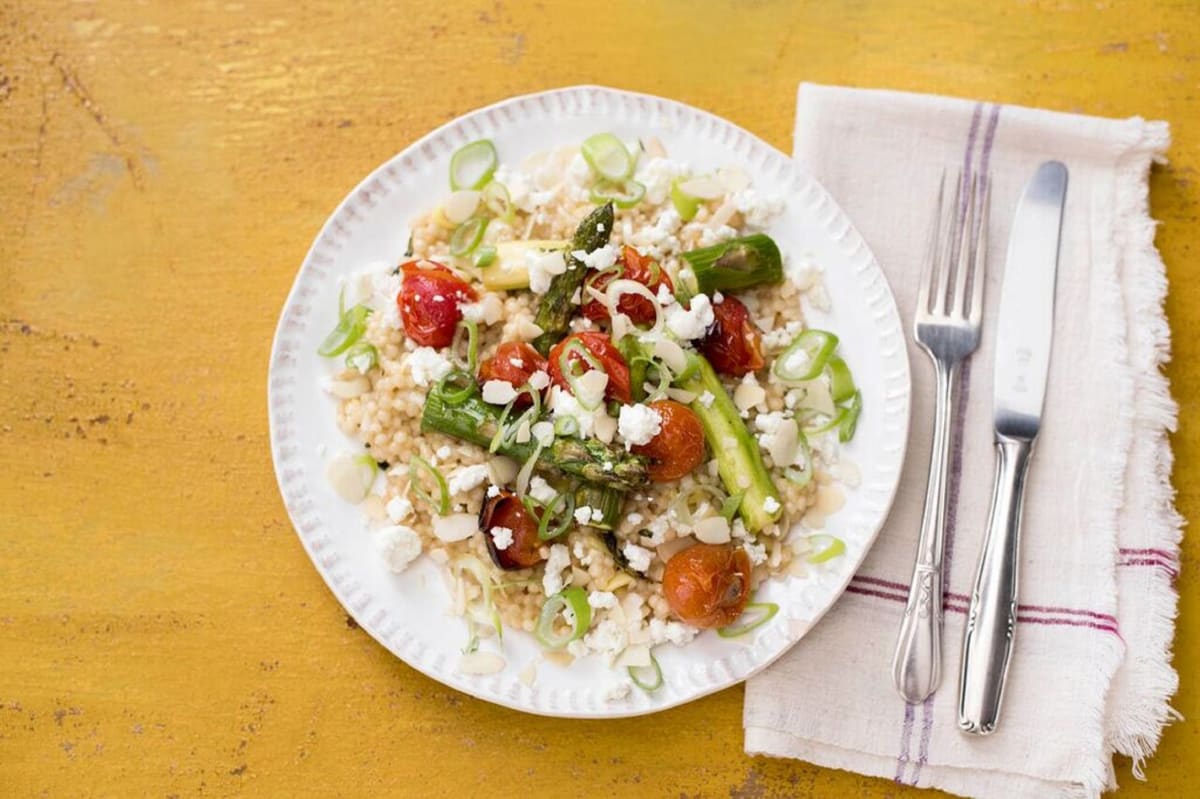 Herby Asparagus and Tomato Bake