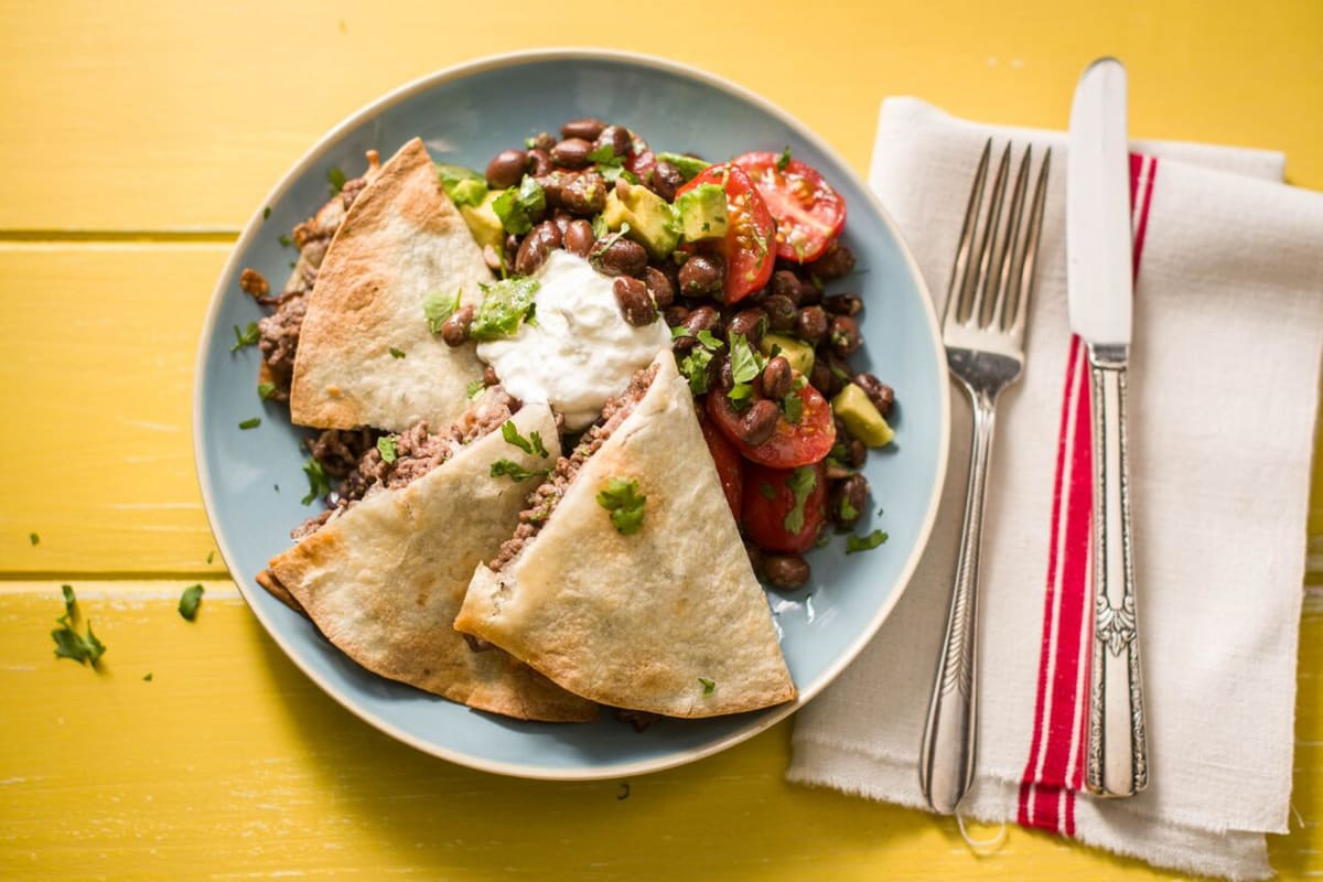 Cheesy Beef Quesadillas Recipe Hellofresh