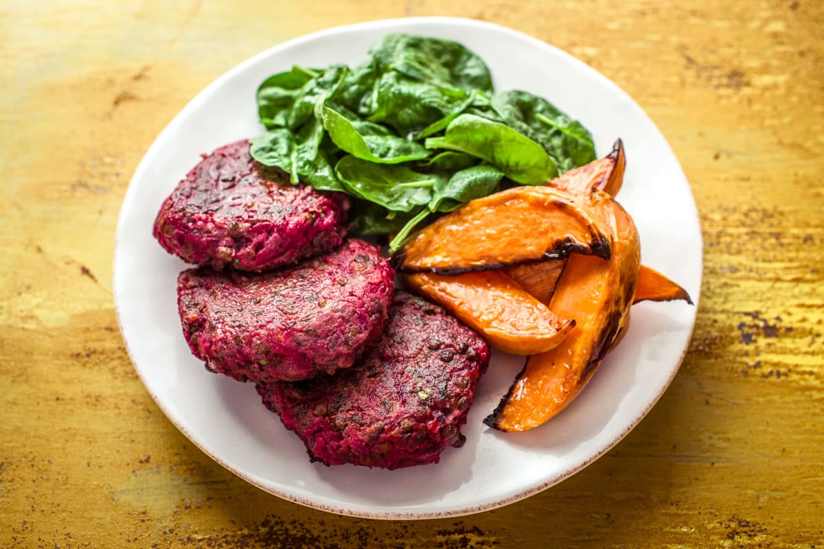 Lentil & Beet Burgers