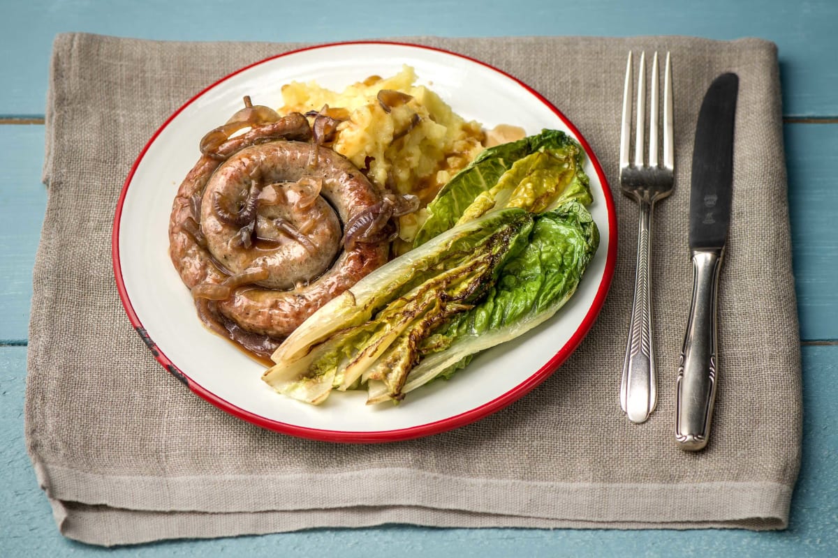 Artisan Sausages with Roasted Garlic Mash