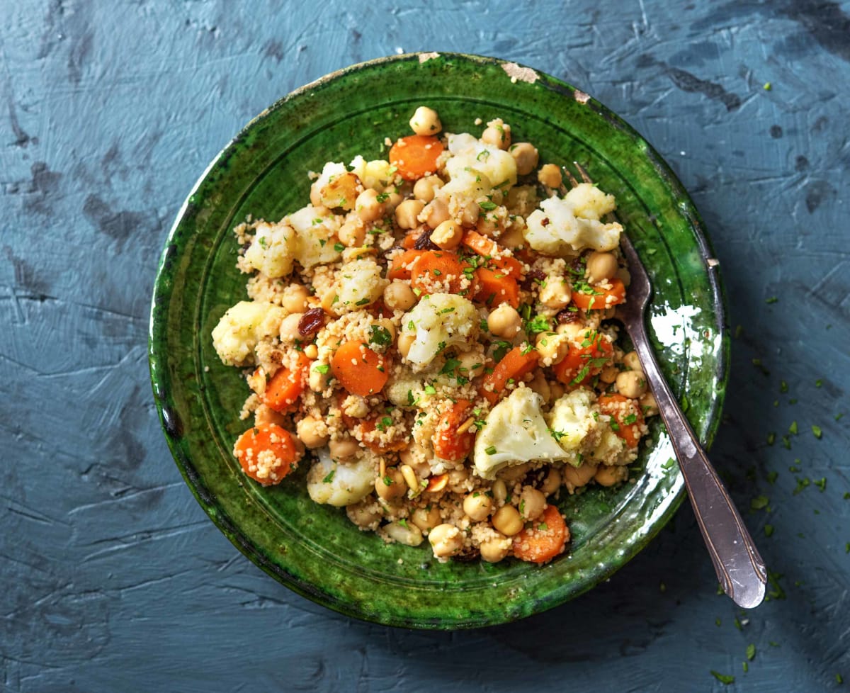 Noord-Afrikaanse couscous met kruiden en amandelen