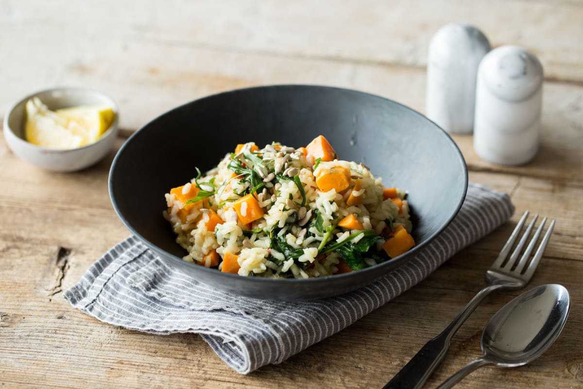 Baked Pumpkin & Spinach Risotto