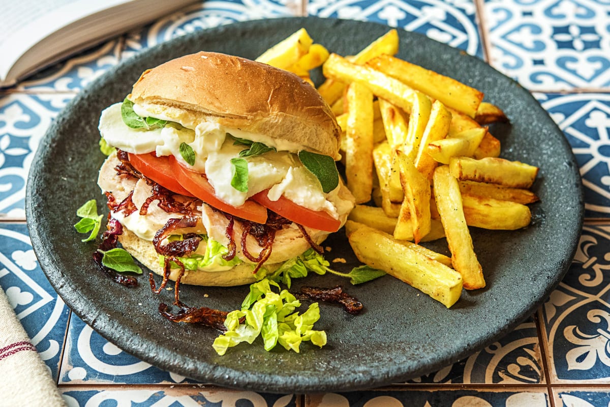 Italienische Hähnchen-Burger