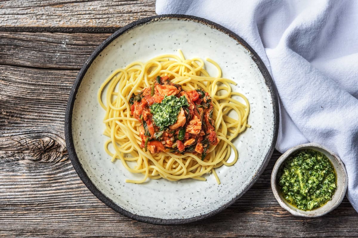 Creamy Salmon Spaghetti