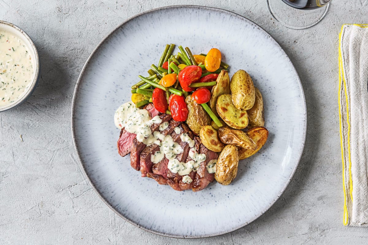 Creamy Bearnaise Strip Steak