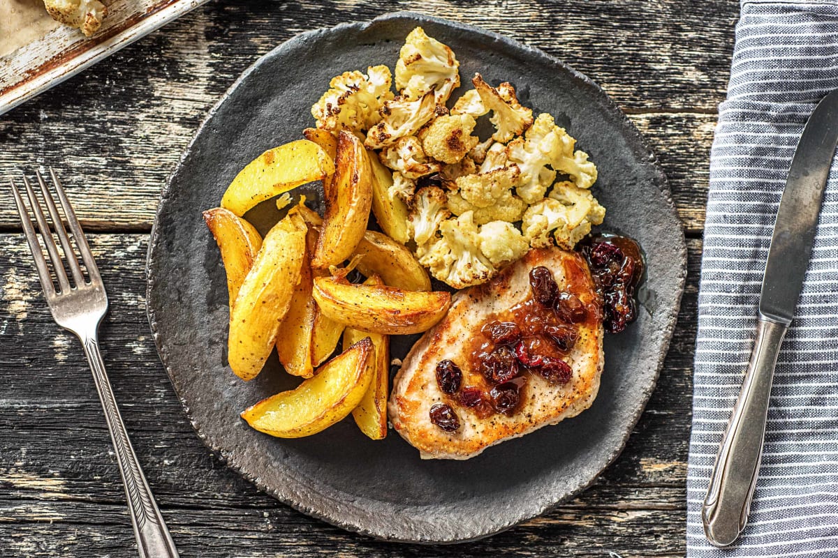 Filet de porc, sauce cannelle-canneberges