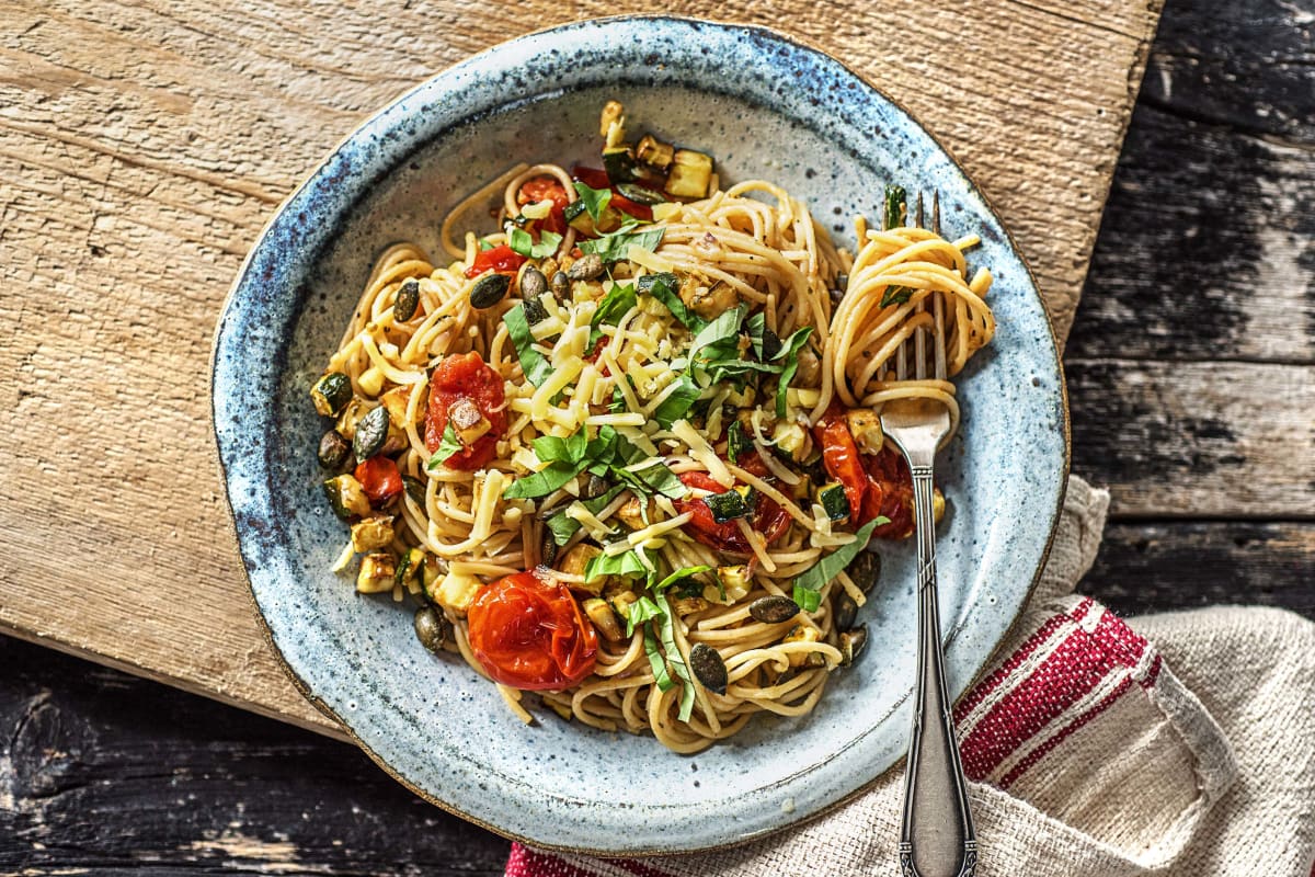 Spaghetti aglio olio met oude kaas