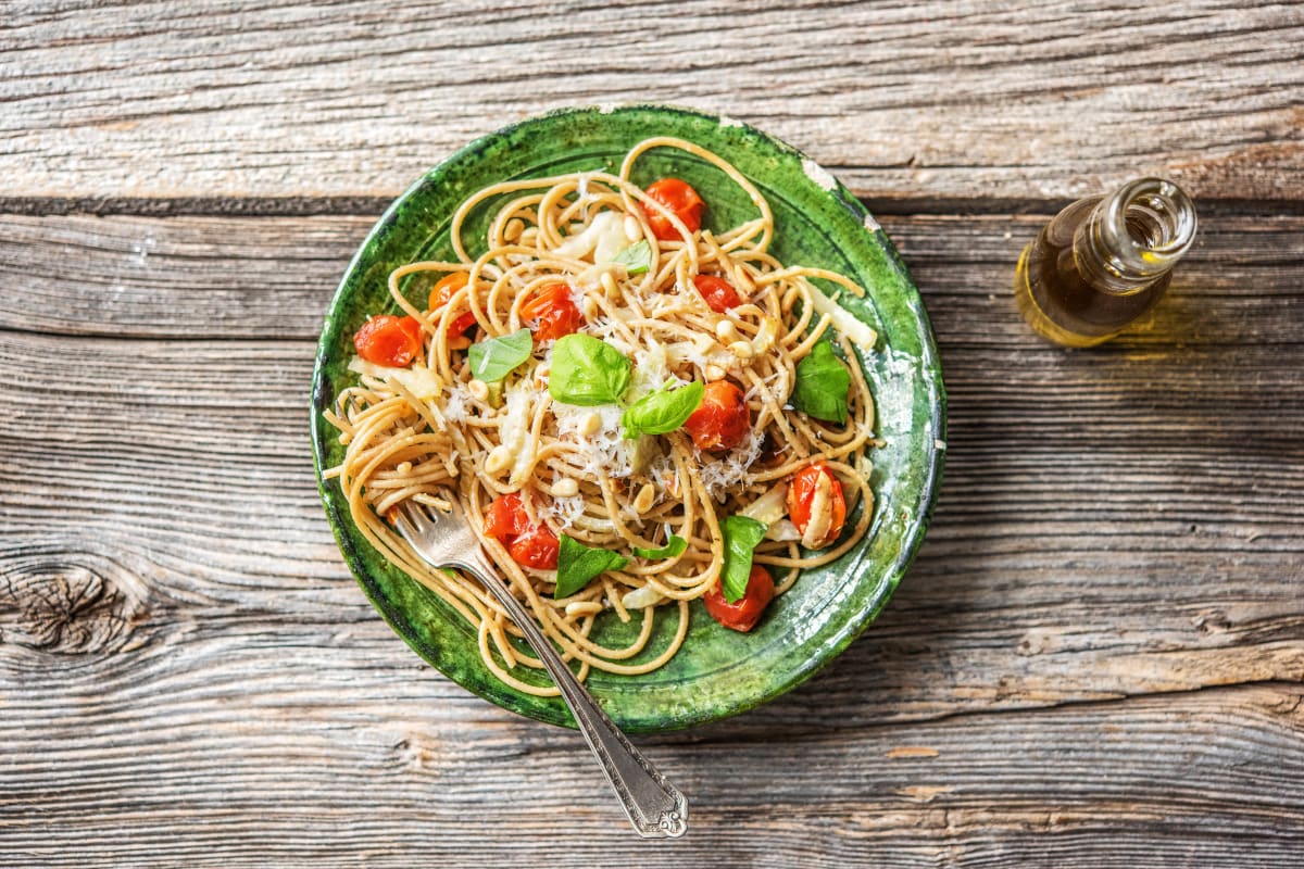 Spaghetti aglio olio met venkel