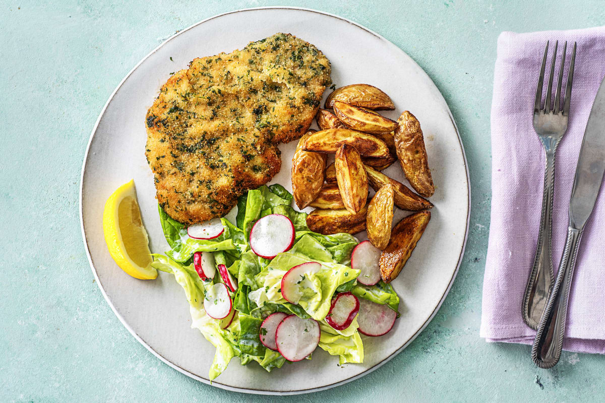 Knuspriges Kräuterschnitzel