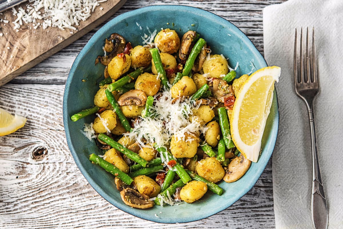 Toasty Pesto Gnocchi