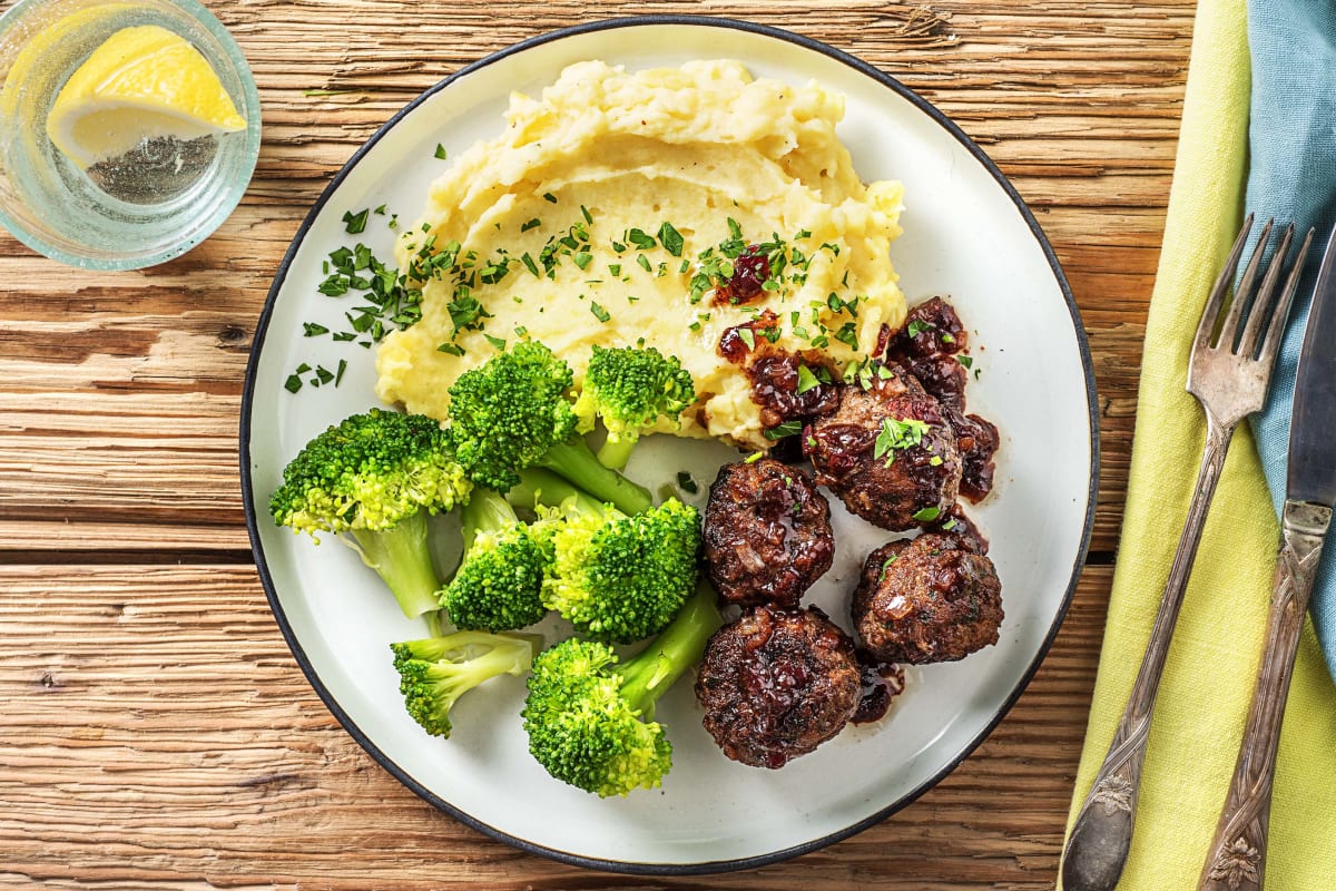 Boulettes suédoises et sauce aux airelles