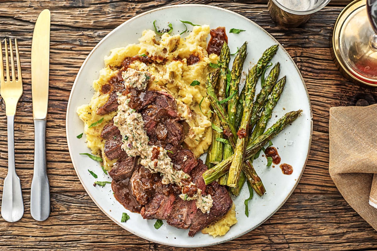 New York Strip Steak with Truffle Butter