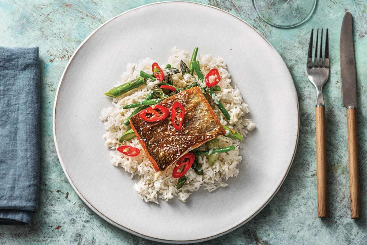 Ocean Trout & Thai Coconut Sauce Recipe HelloFresh
