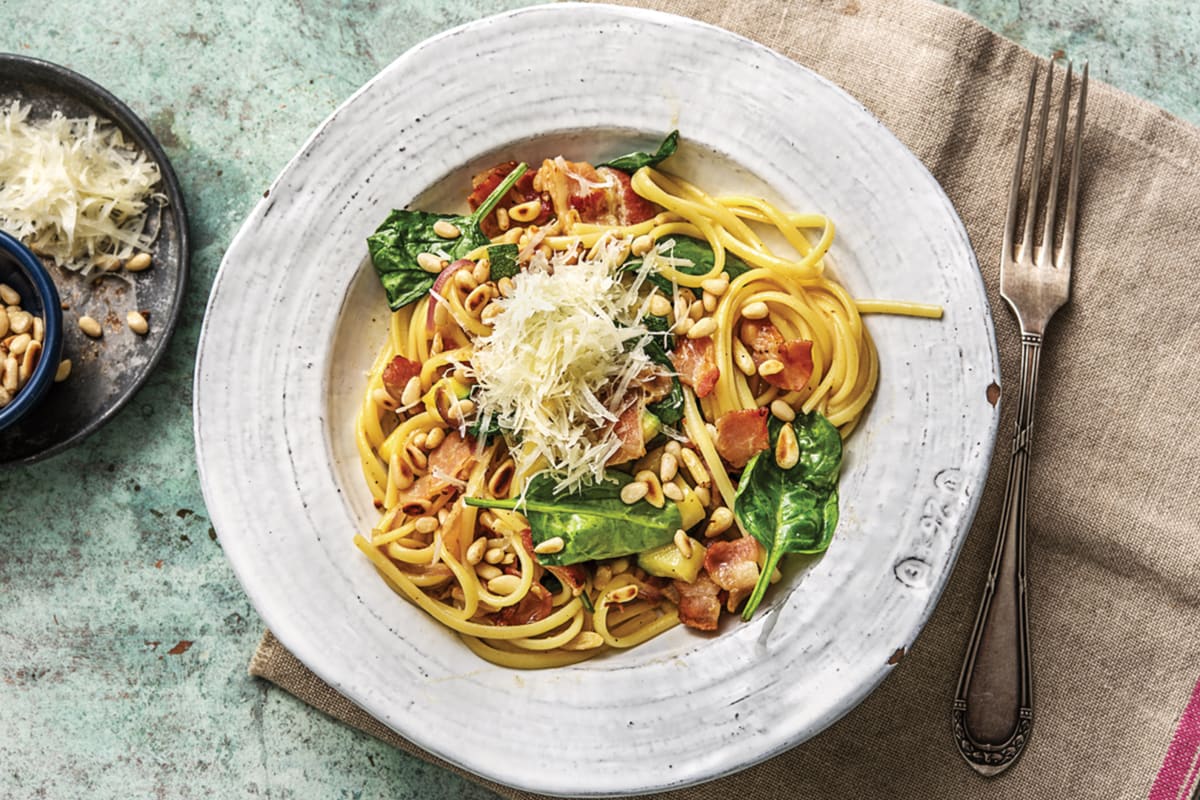 Easy Linguine Carbonara