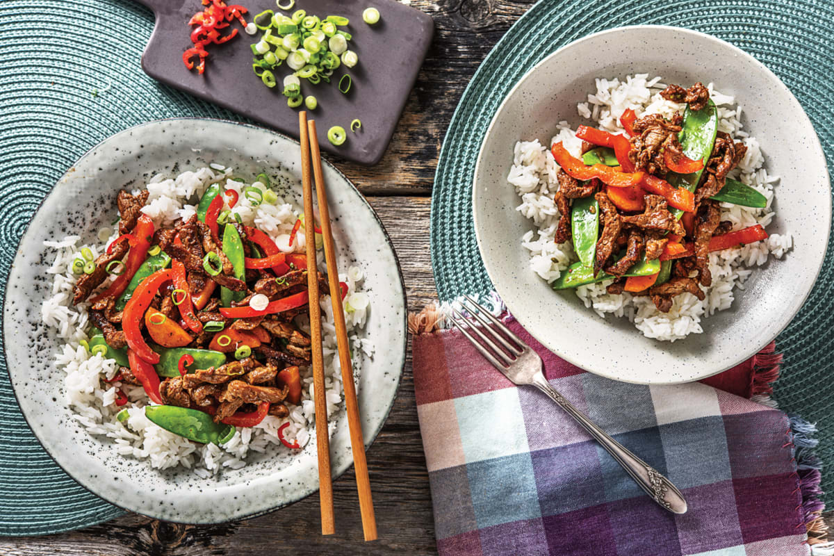 Mongolian Beef & Snow Pea Stir-Fry