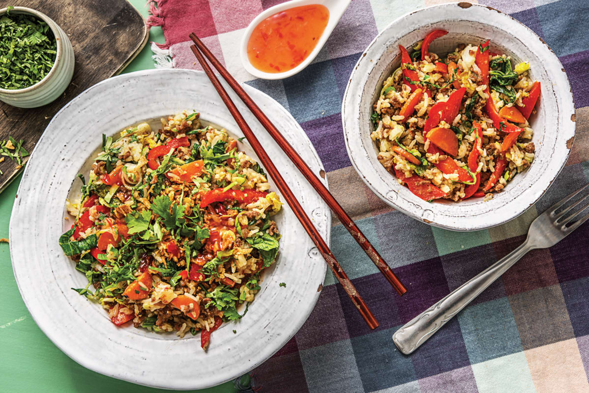 Chinese Ginger Beef Fried Rice
