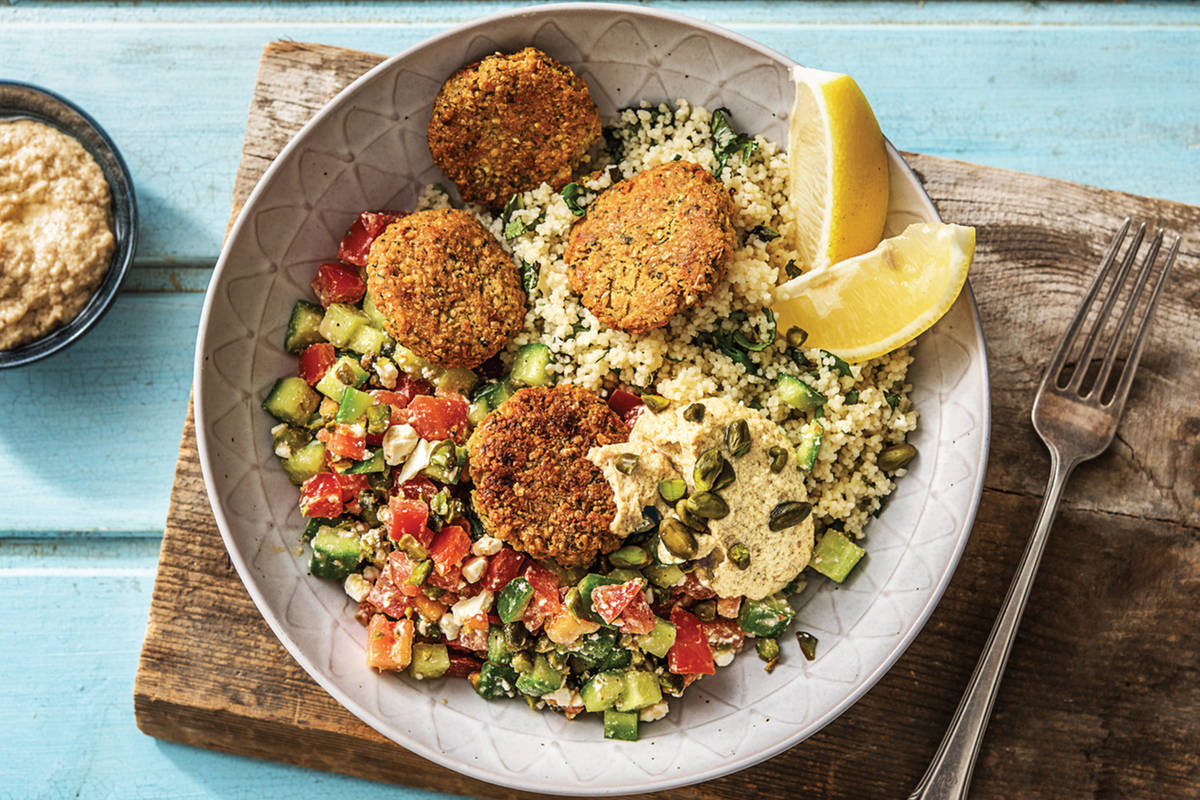 Spinach Falafel Couscous Bowl Recipe HelloFresh