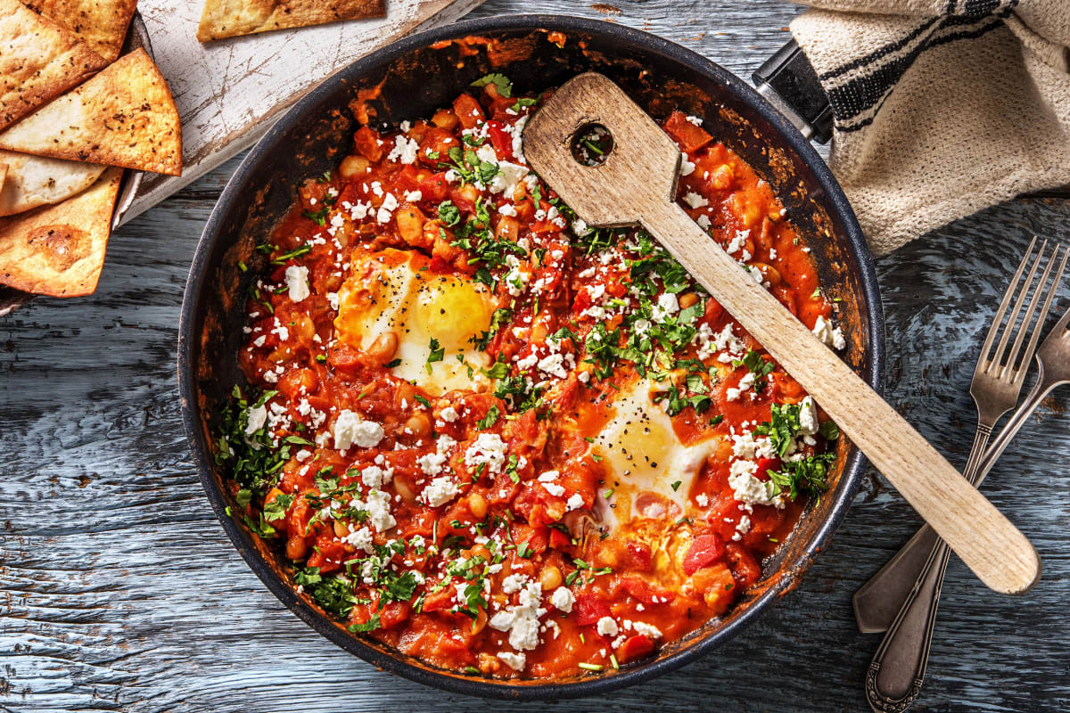 Chakchouka à la mexicaine aux chips de tortilla