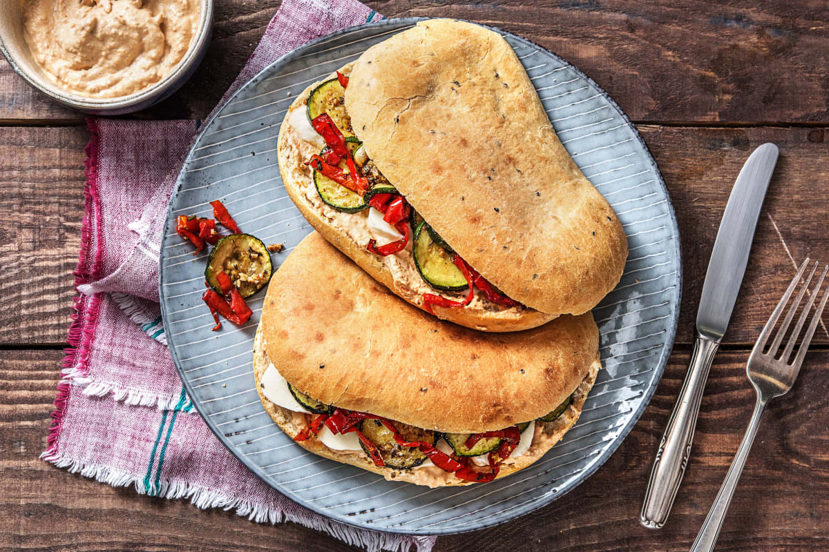 Mediterranes Focaccia-Sandwich Rezept | HelloFresh