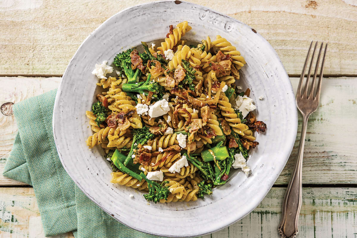 Bacon, Green Bean & Feta Fusilli