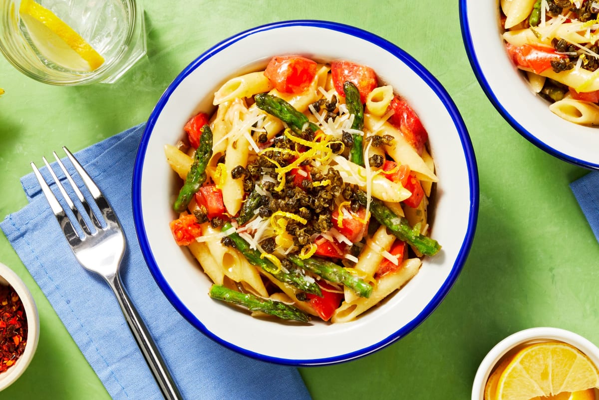 Pasta with Asparagus and Tomatoes Recipe | HelloFresh
