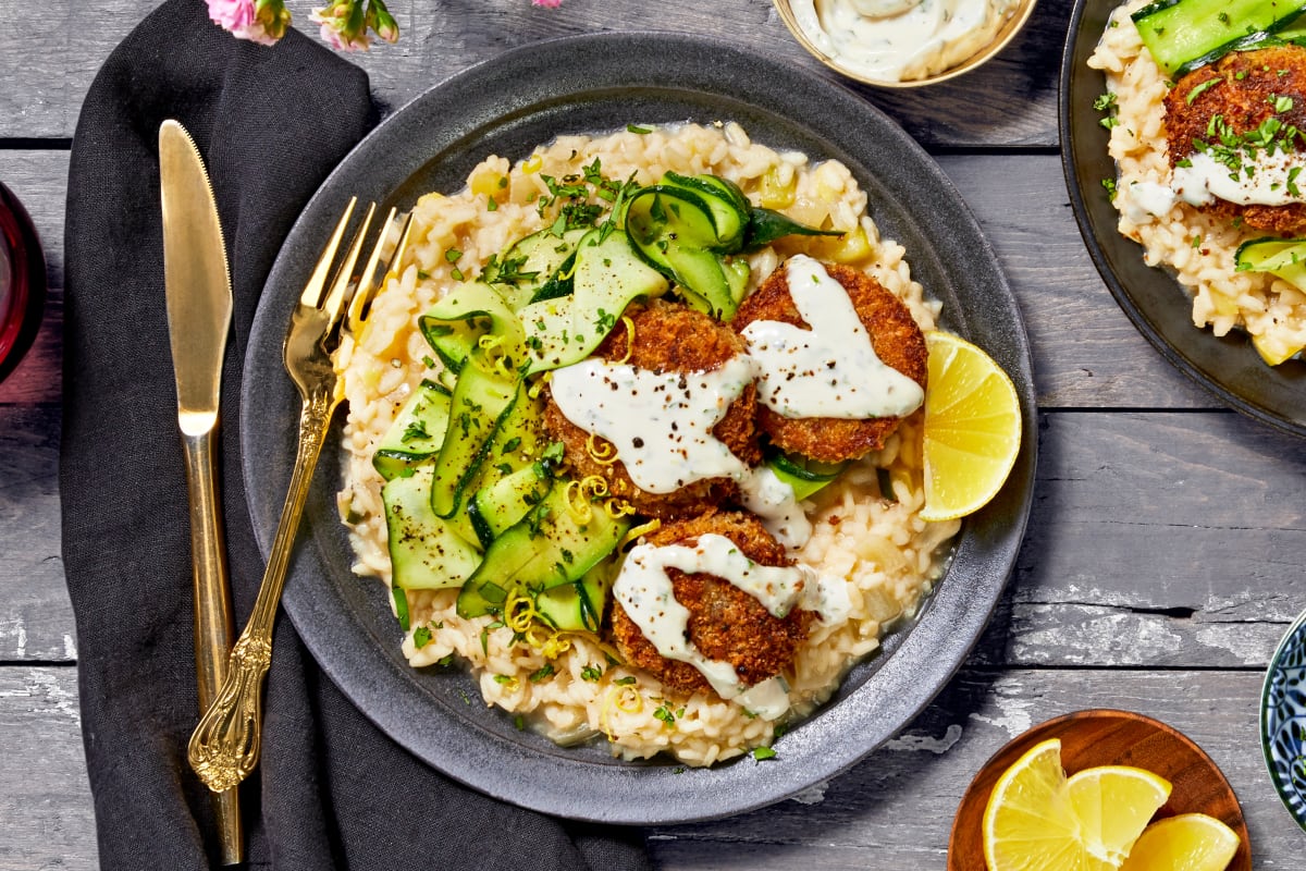 Risotto With Crab Cakes Recipe Hellofresh