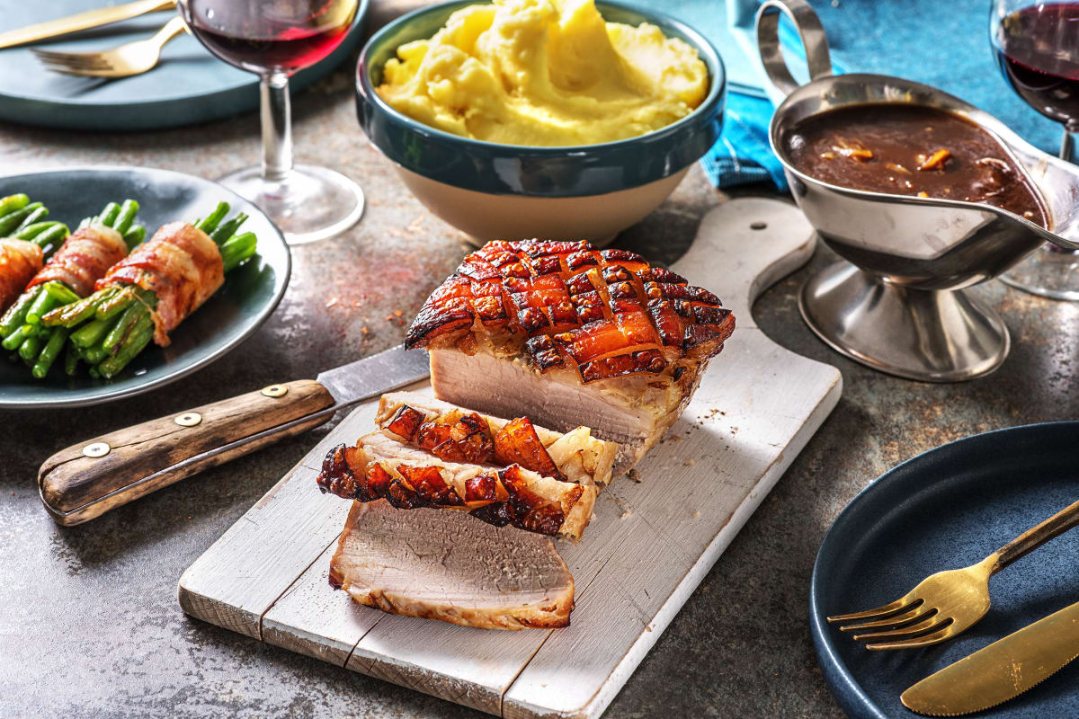 Krustenbraten mit Malzbiersoße