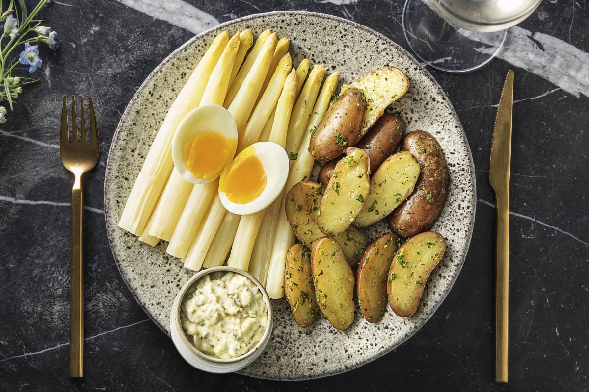 Asperges met gribiche-saus