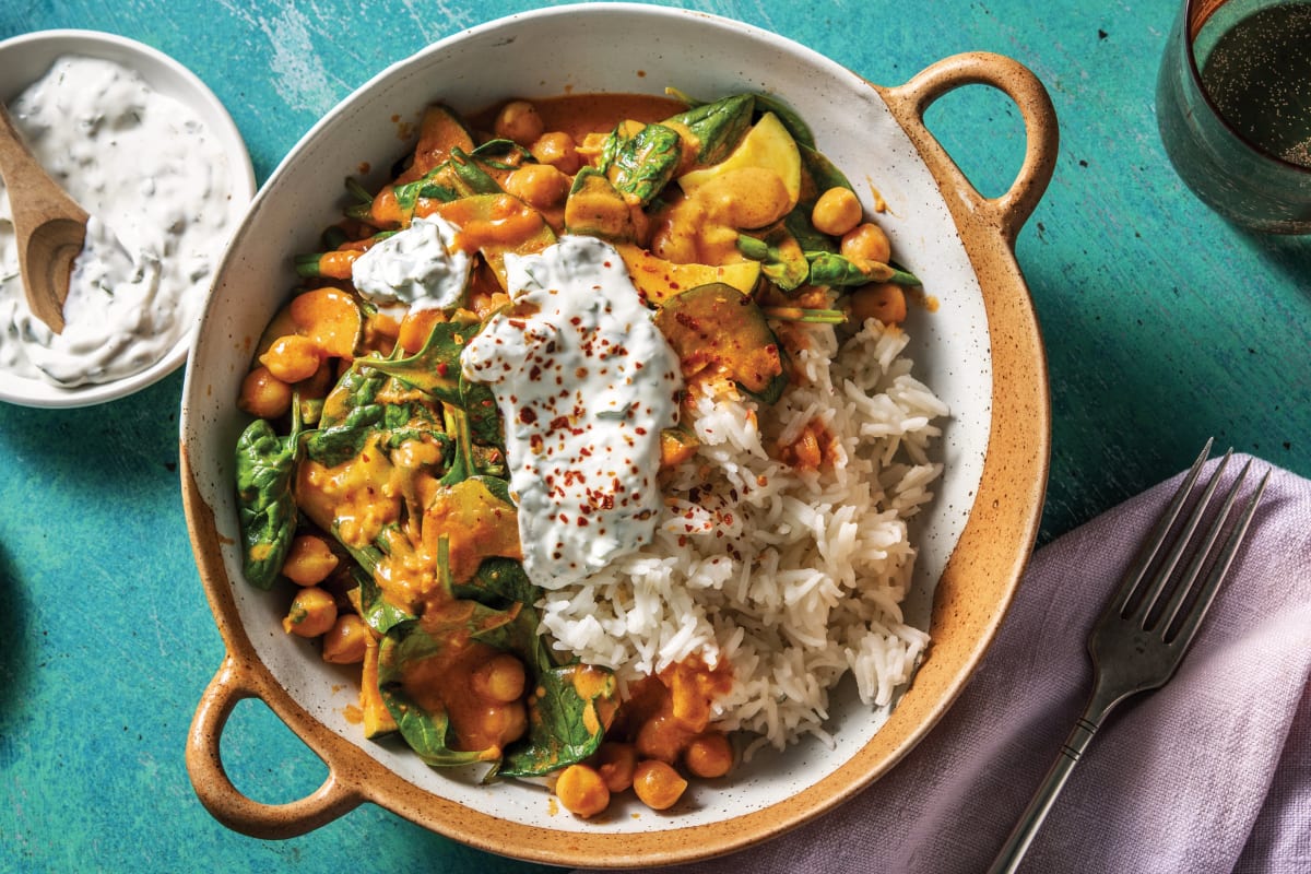 Creamy Chickpea & Spinach Curry