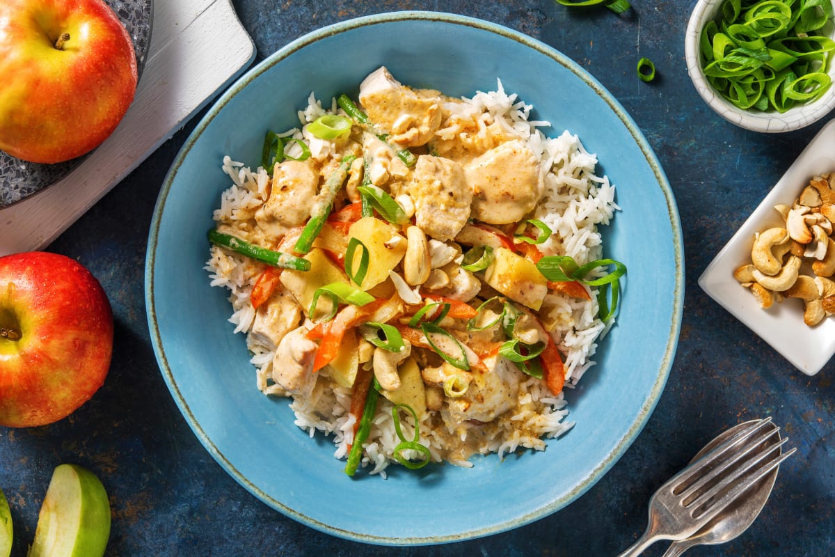 Gelbes Hähnchen-Apfel-Curry
