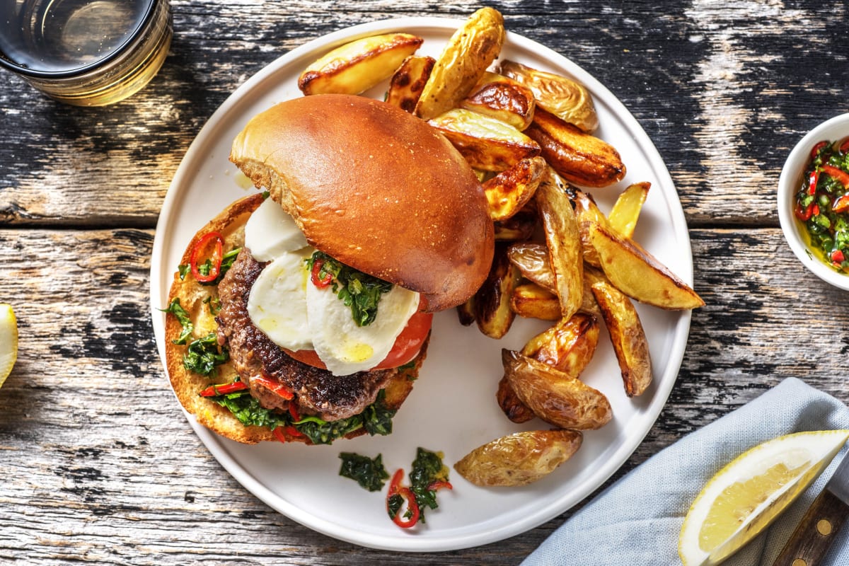 burger mit Chimichurri