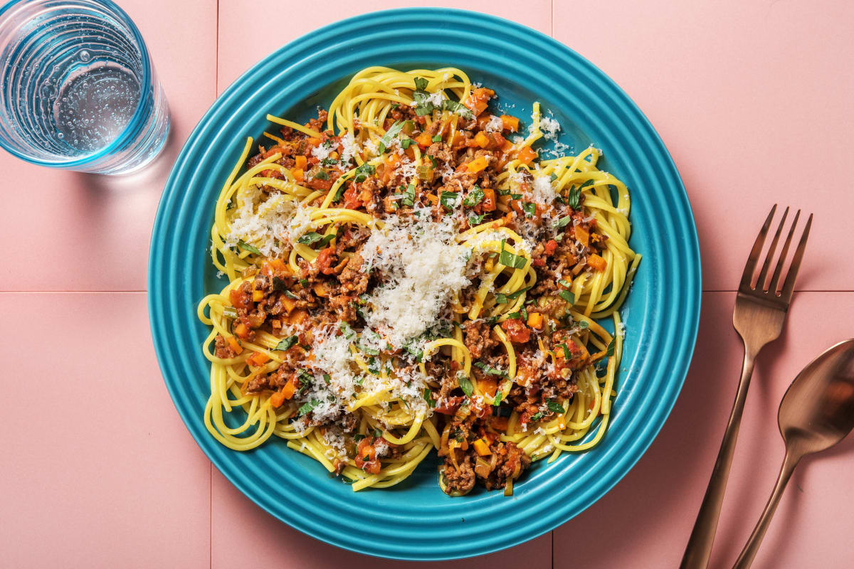 Scharfe Spaghetti Bolognese