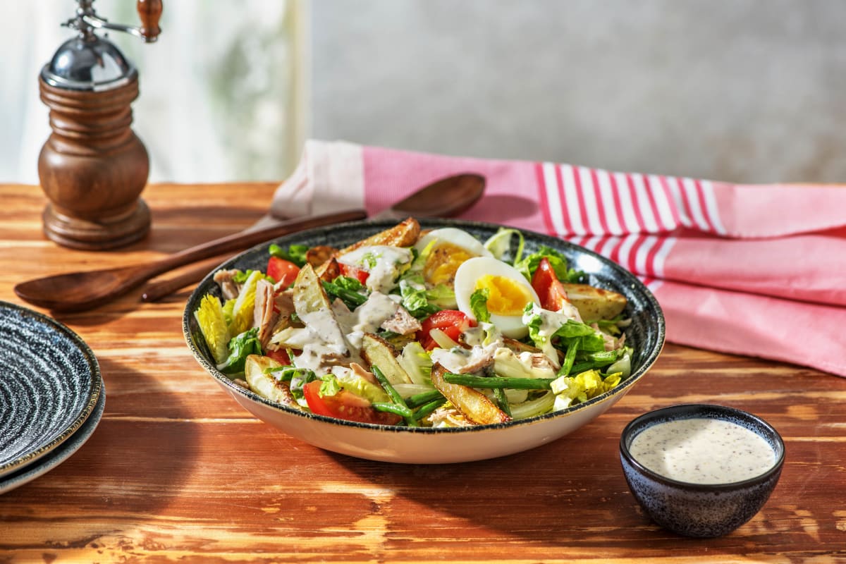Salade niçoise mit Kapern, Ei & Thunfisch