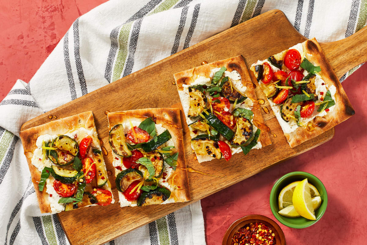 Zucchini and Tomato Flatbreads