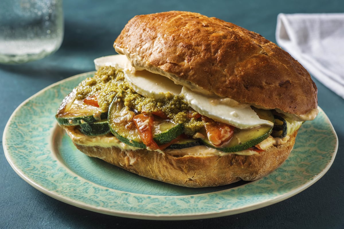 Mediterranes Focaccia-Sandwich