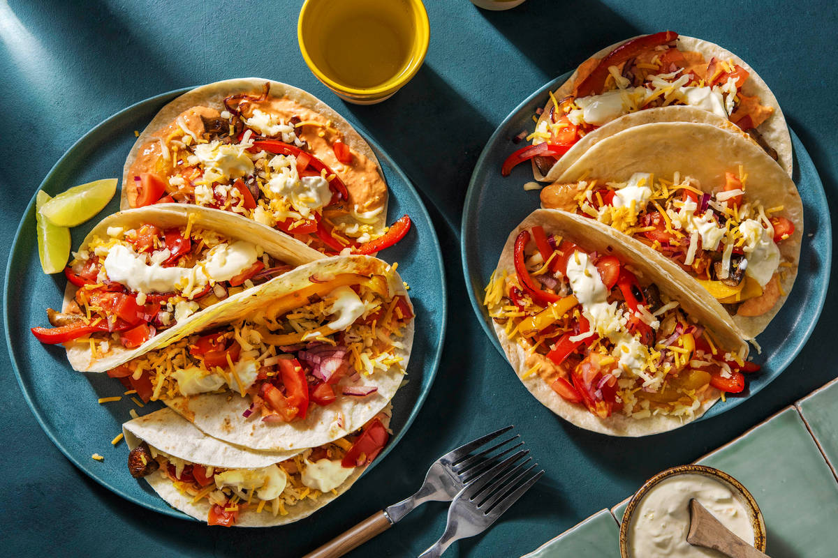 Vegetarische Fajitas mit Paprika & Pilzen Rezept HelloFresh