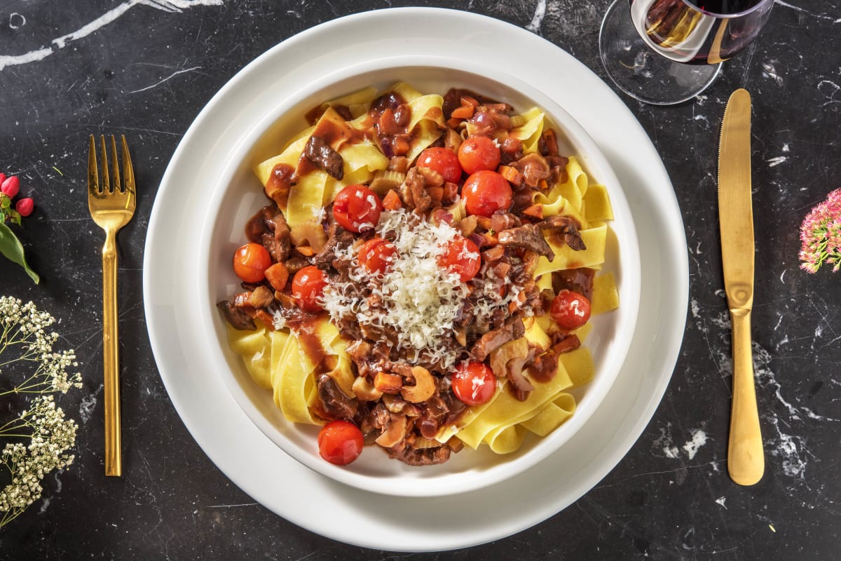 Pappardelle fraîches au mijoté de veau