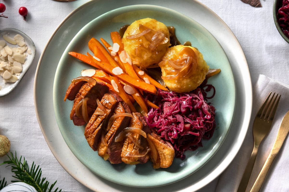 Weihnachtliche Entenbrust an Rotkohl Rezept | HelloFresh