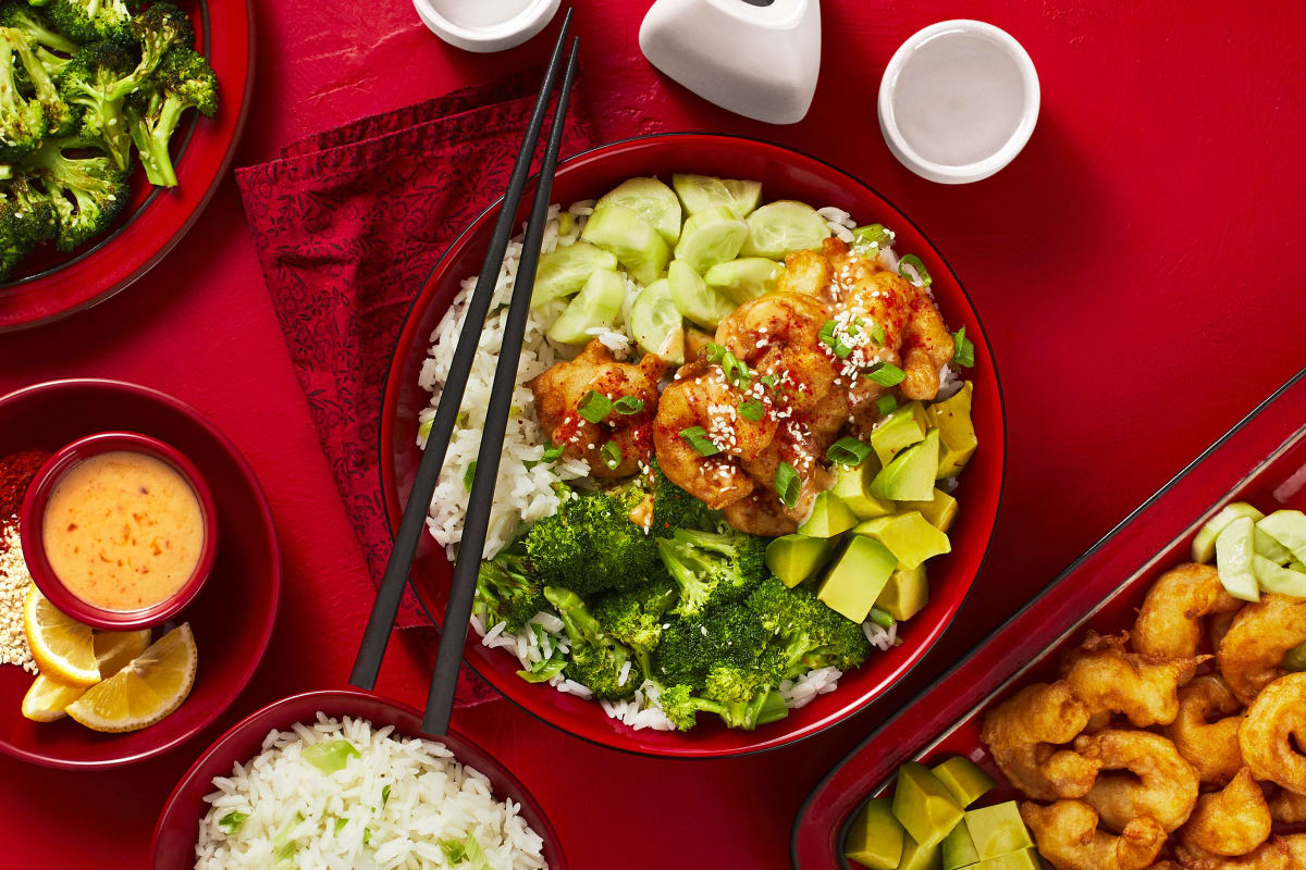 Sweet Heat Shrimp Tempura Bowls